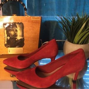 Red pumps, 2.5 inch heel. Gently worn/Office shoes.